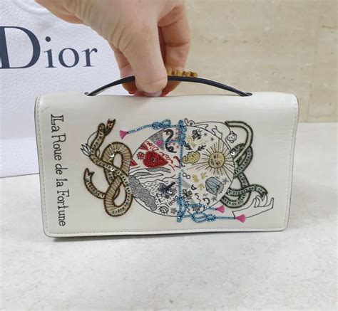 dior clutch bag la roue de in fortune|CHRISTIAN DIOR Embroidered La Roue La Fortune Tarot .